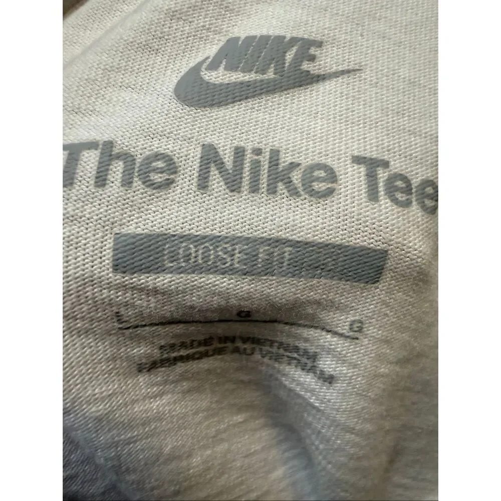 The Nike Tee Girls' Sip The Tea Loose Fit Crew Neck Graphic T-Shirt White Large